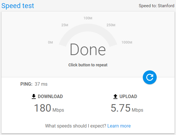 google internet speed test