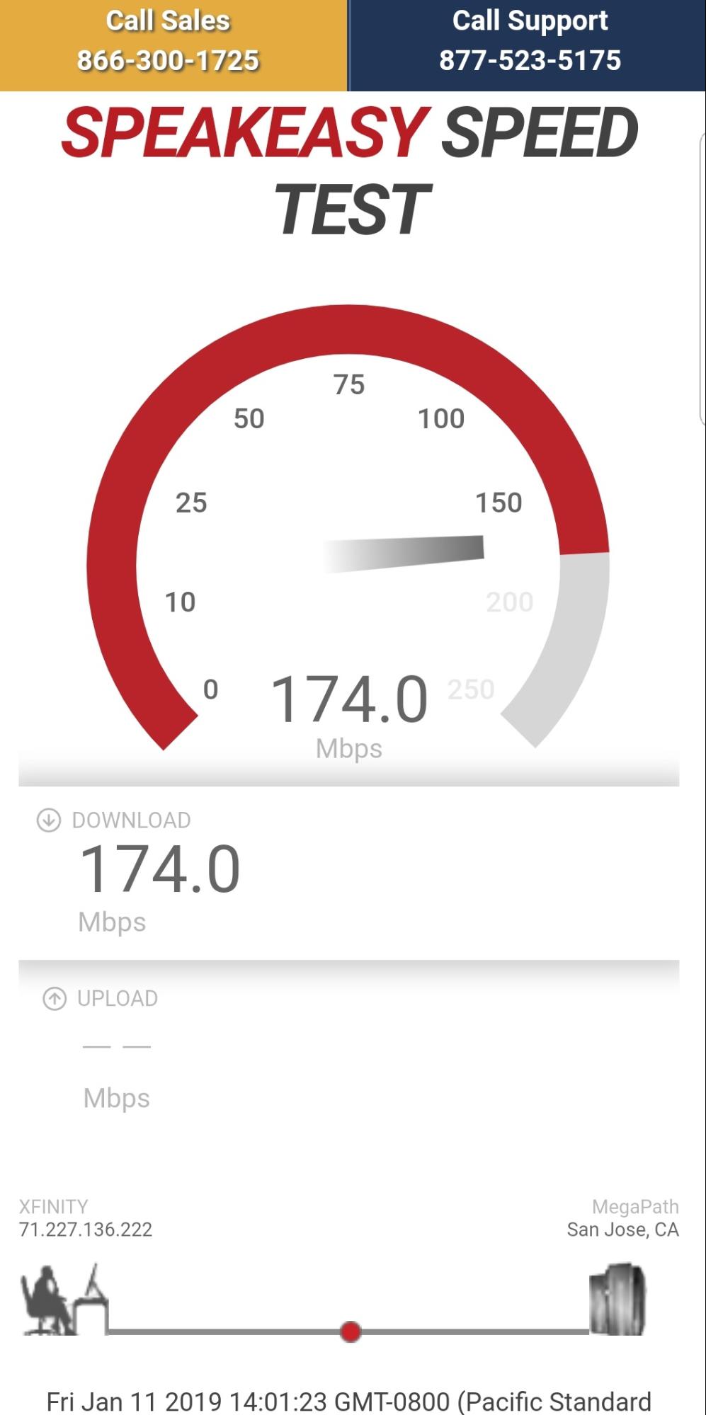 ASpeakeasy Speed Test on Mobile