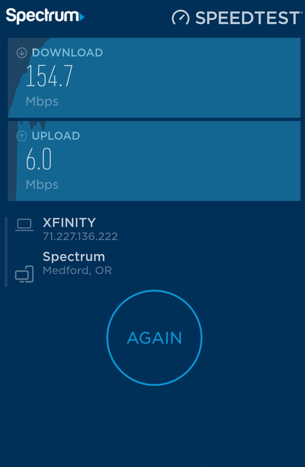 spectrum com internet speed test