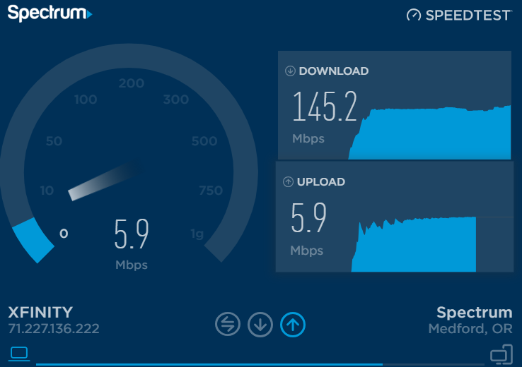 spectrum internet speed test